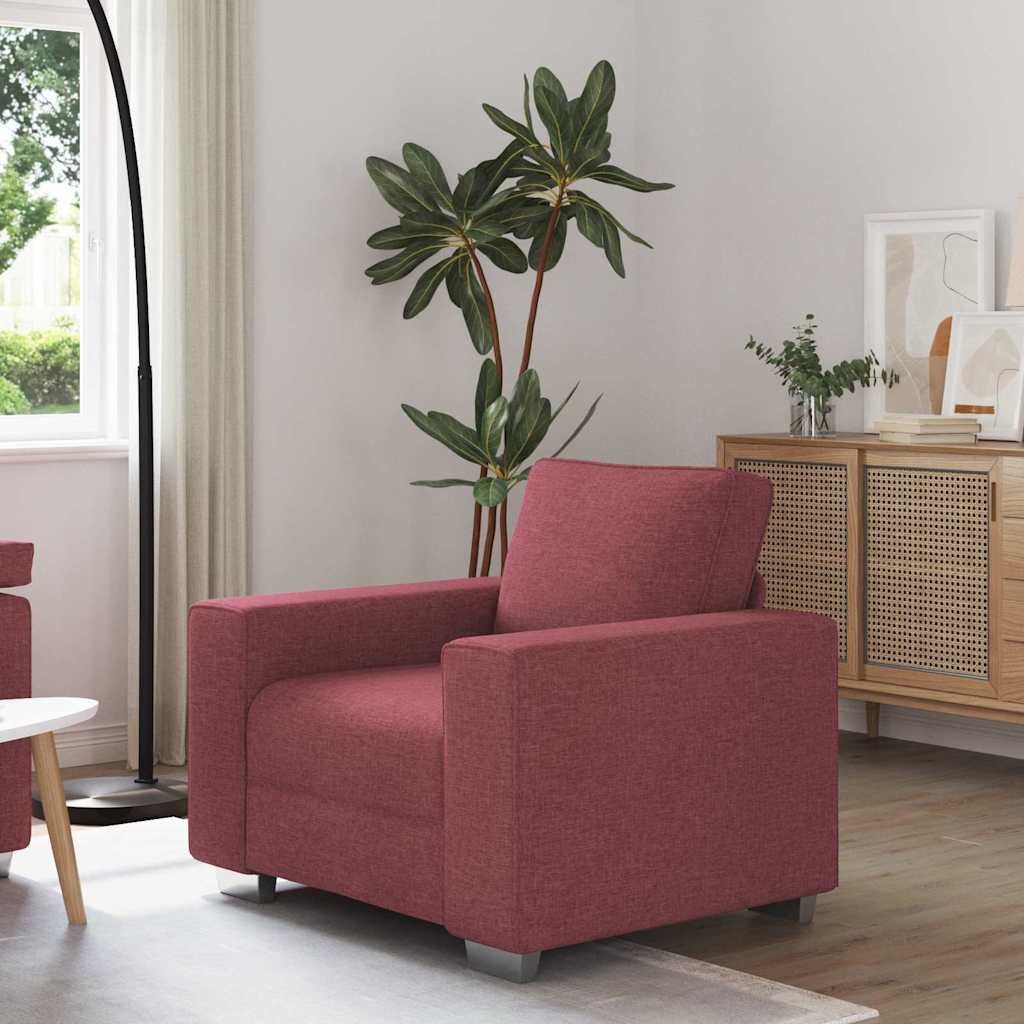 Sofa with Cushion Wine red 100 x 77 x 82 cm Fabric