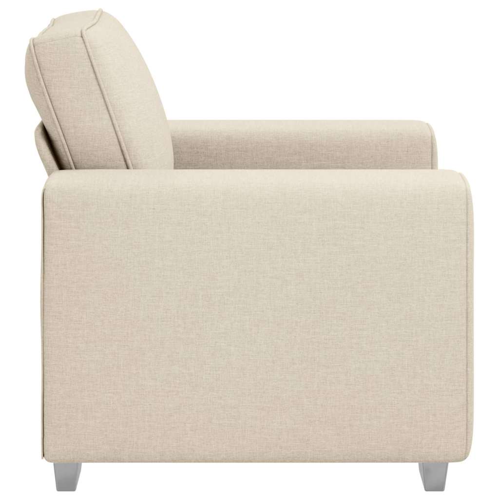 Sofa with Cushion with Pillow Beige 100 x 77 x 82 cm Linen