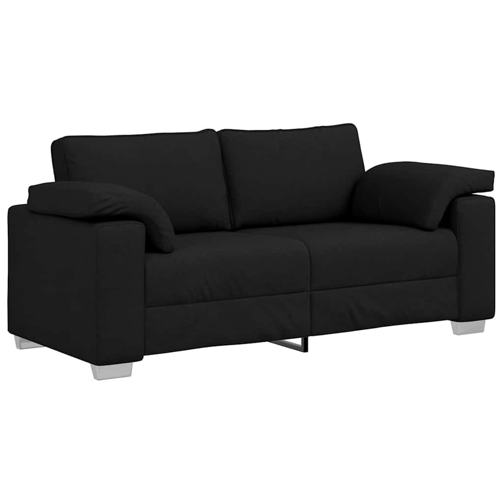 Sofa with Cushion Black 180 x 77 x 82 cm Fabric