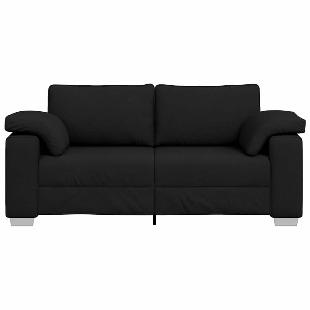 Sofa with Cushion Black 180 x 77 x 82 cm Fabric