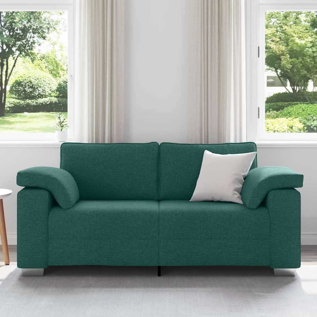 Sofa with Cushion Dark green 180 x 77 x 82 cm Fabric