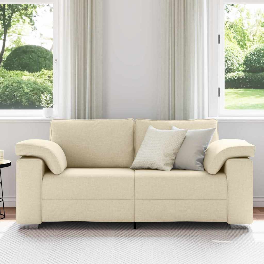 Sofa with Cushion Cream 180 x 77 x 82 cm Fabric
