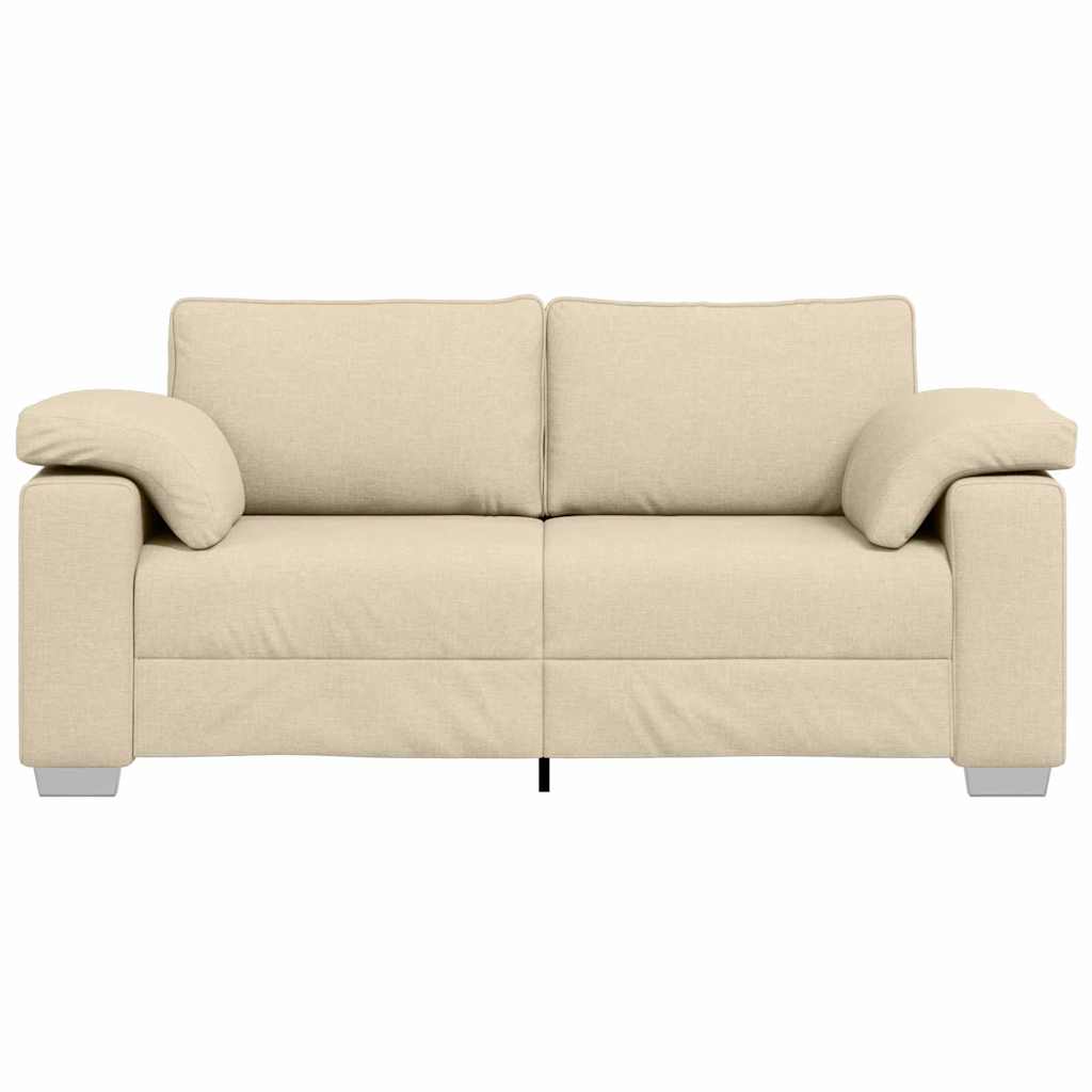 Sofa with Cushion Cream 180 x 77 x 82 cm Fabric