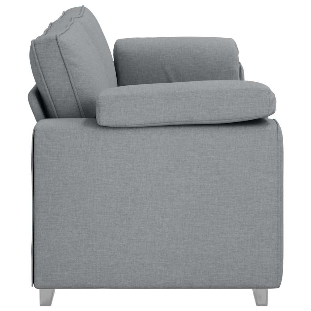 Sofa with Cushion Light grey 219 x 77 x 82 cm Fabric