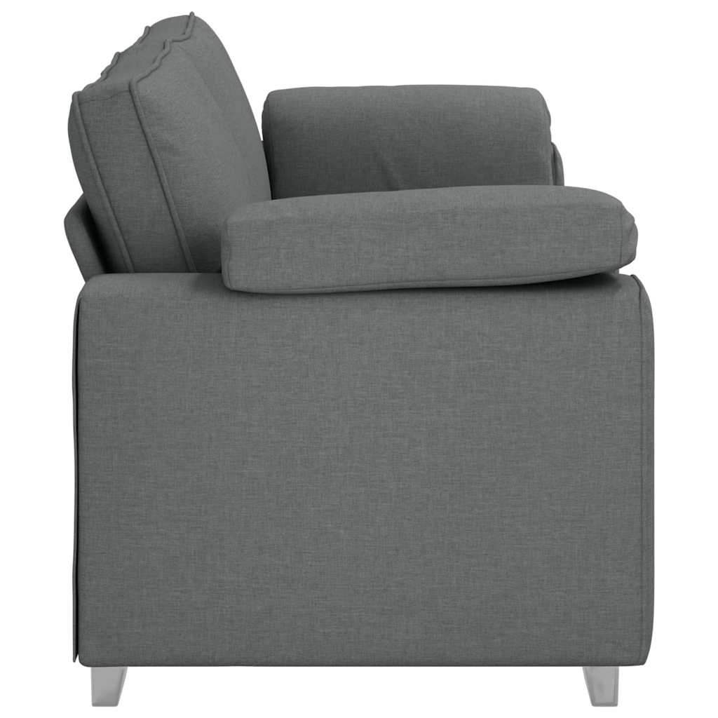 Sofa with Cushion Dark grey 219 x 77 x 82 cm Fabric