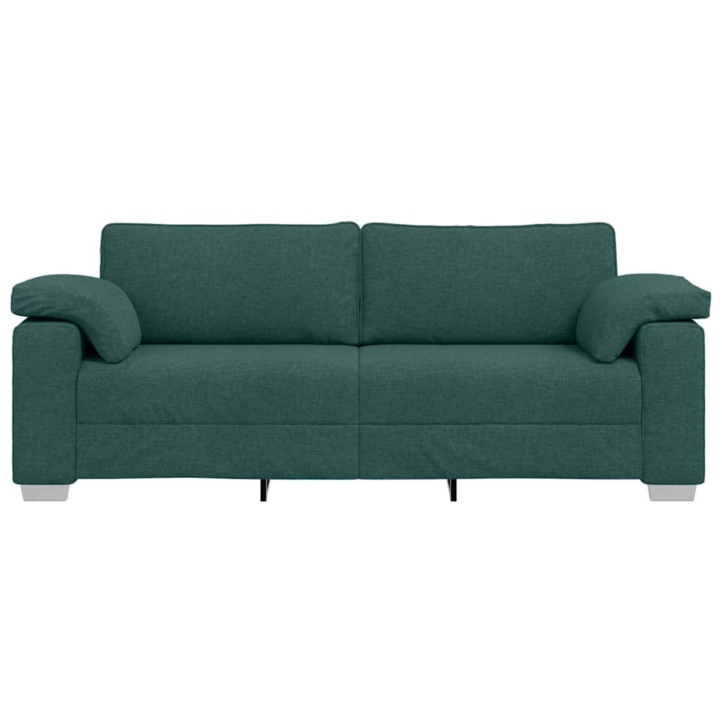 Sofa with Cushion Dark green 219 x 77 x 82 cm Fabric