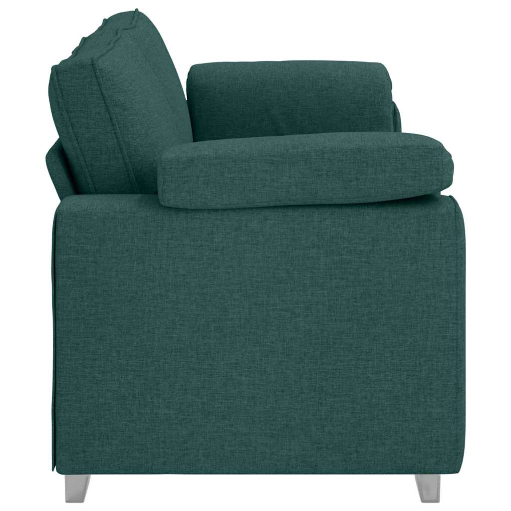 Sofa with Cushion Dark green 219 x 77 x 82 cm Fabric