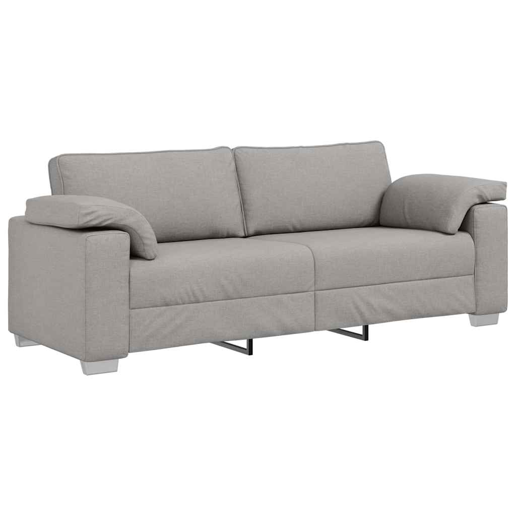 Sofa with Cushion Cloud grey 219 x 77 x 82 cm Fabric