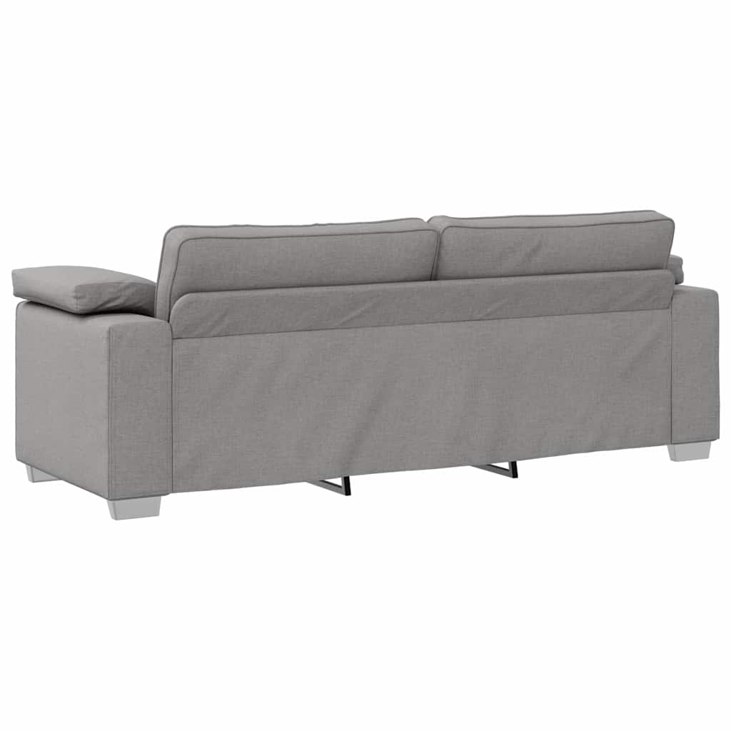 Sofa with Cushion Cloud grey 219 x 77 x 82 cm Fabric
