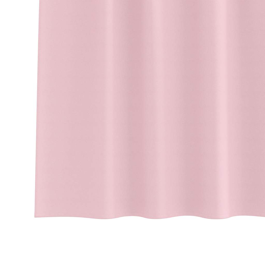 Blackout Curtains with Rings Baby Pink Polyester