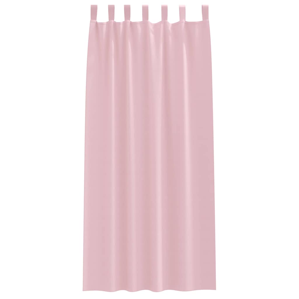 Blackout Curtains with Rings Baby Pink Polyester