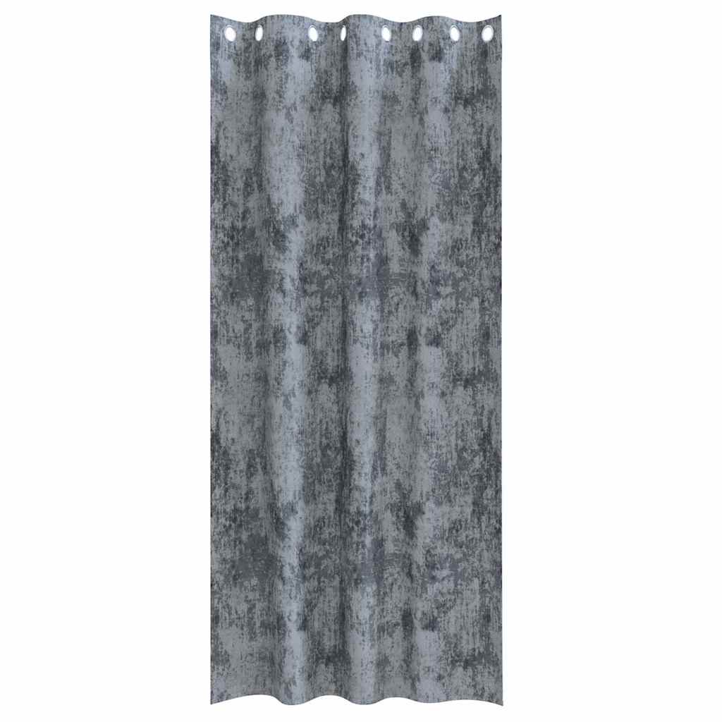 Curtain with Curtains 2 pcs Silver grey 225 x 140 cm Velvet