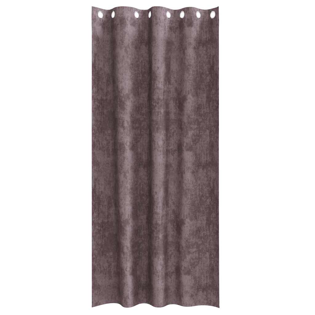 Curtain with Curtains 2 pcs Brown 245 x 140 cm Velvet