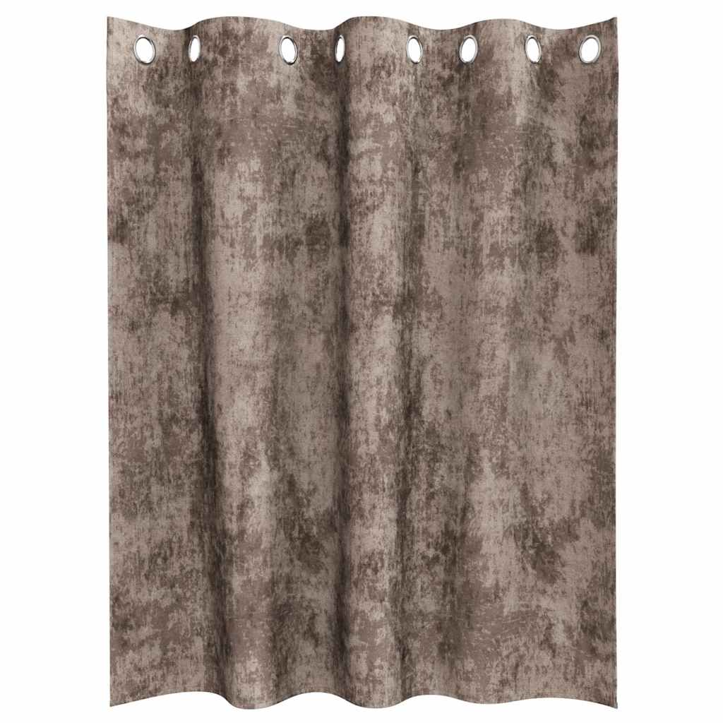 Curtain with Curtains 2 pcs Cappuccino 140 x 140 cm Velvet
