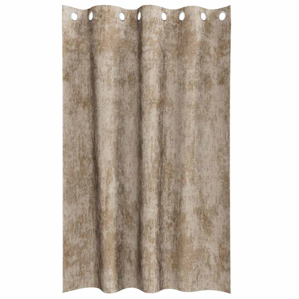 Curtain with Curtains 2 pcs Champagne 175 x 140 cm Velvet