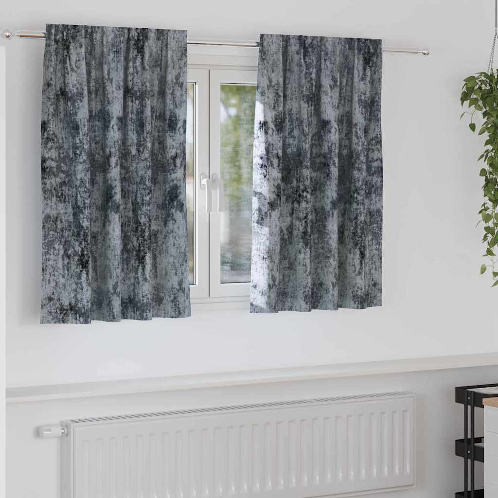 Curtain with Curtains 2 pcs Silver grey 140 x 140 cm Velvet