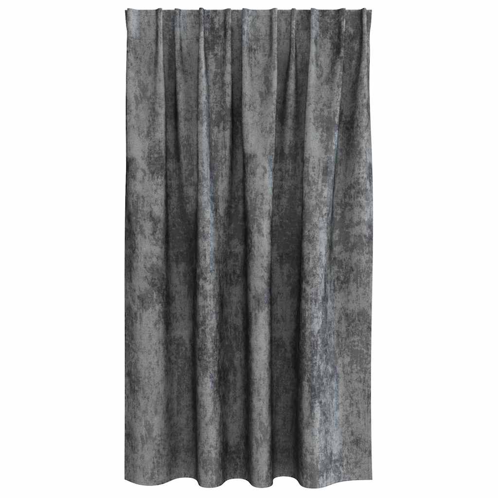 Curtain with Curtains 2 pcs Grey 140 x 140 cm Velvet