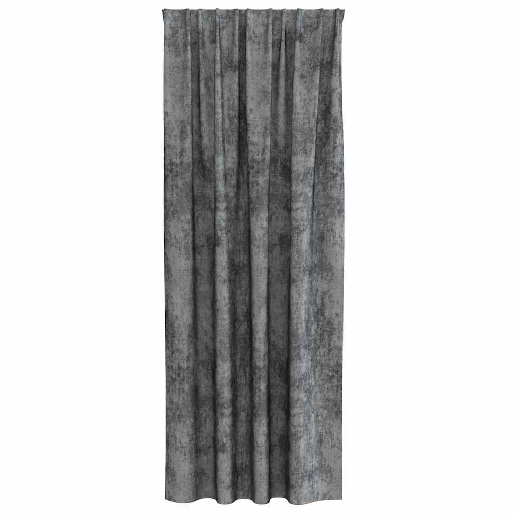 Curtain with Curtains 2 pcs Grey 225 x 140 cm Velvet