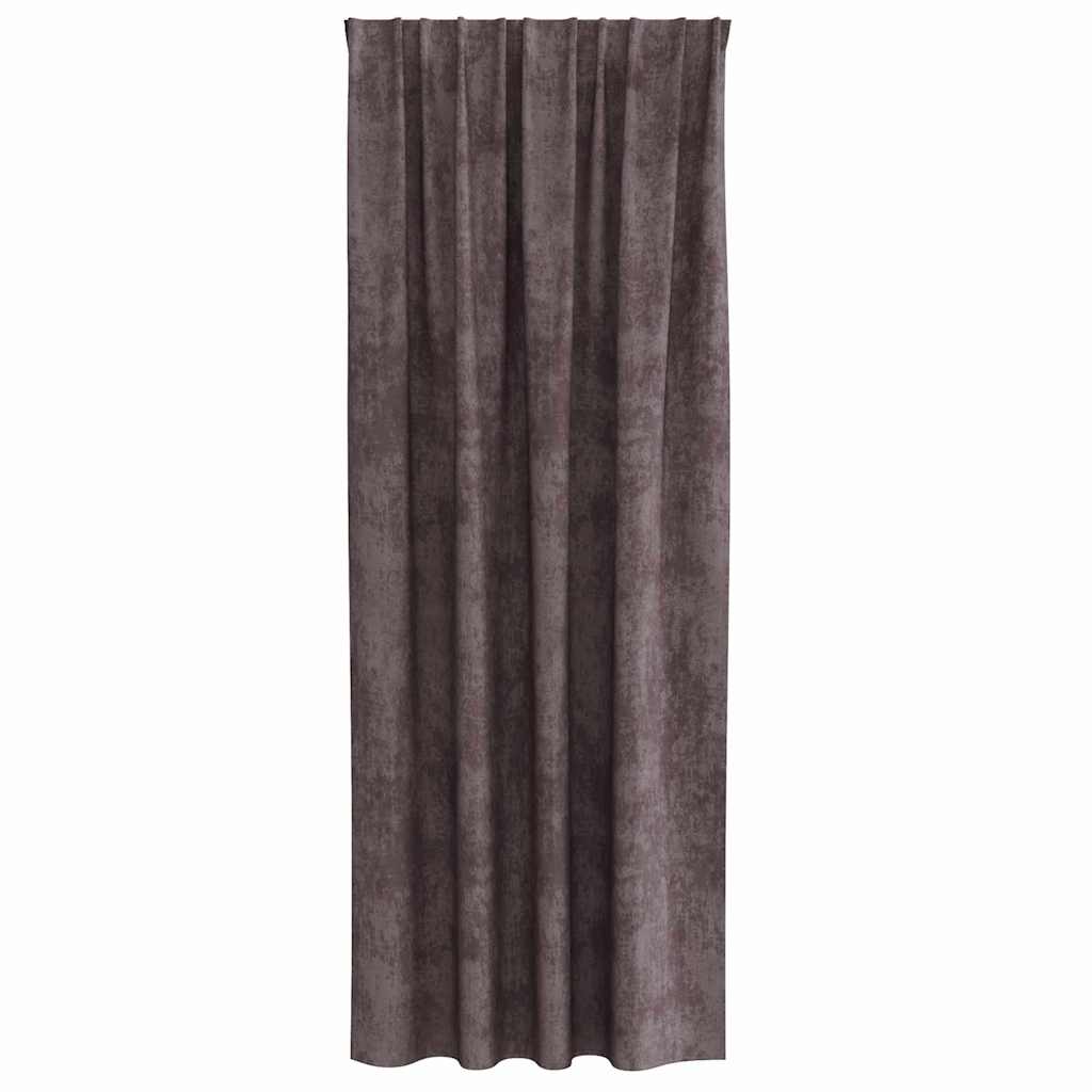 Curtain with Curtains 2 pcs Brown 225 x 140 cm Velvet