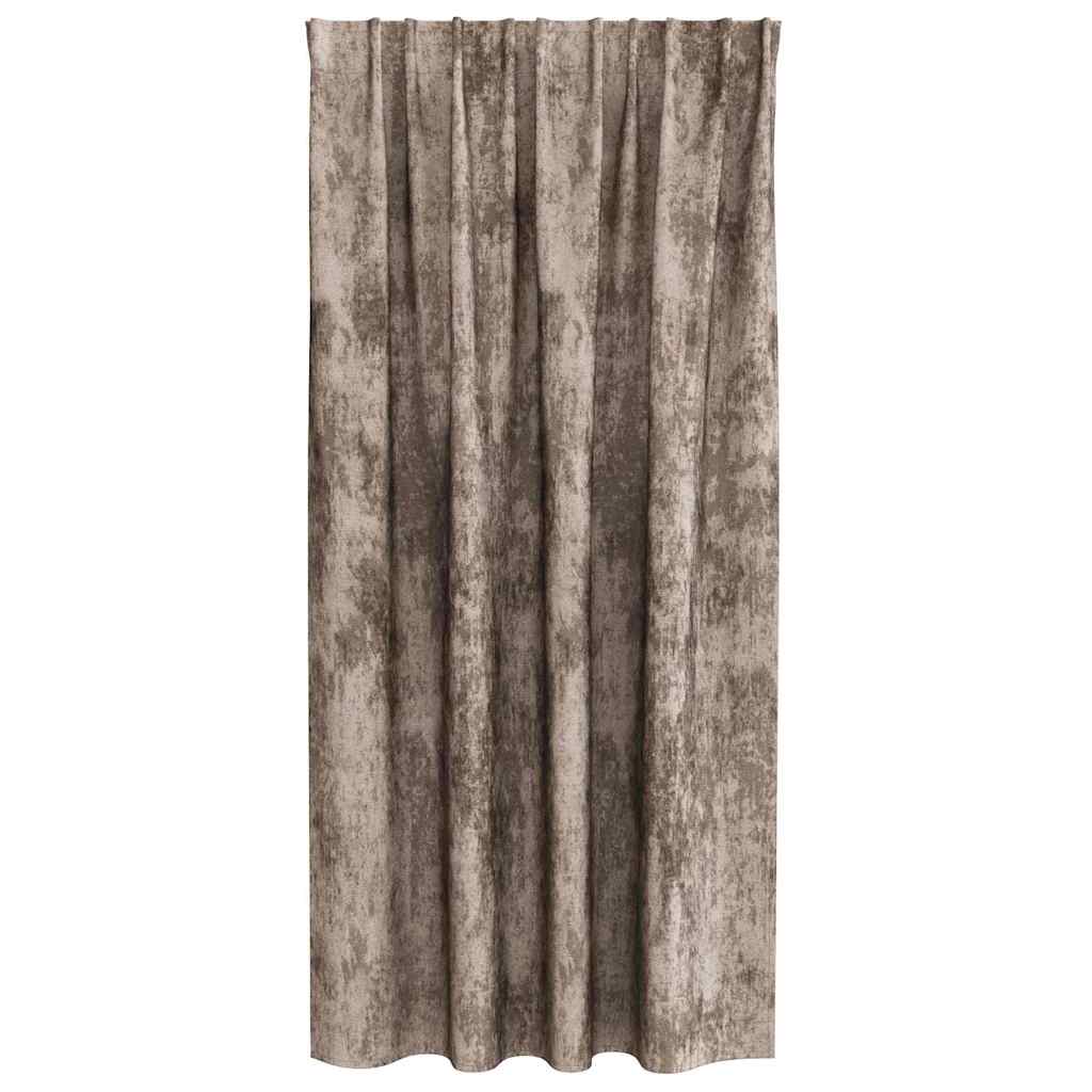 Curtain with Curtains 2 pcs Cappuccino 175 x 140 cm Velvet