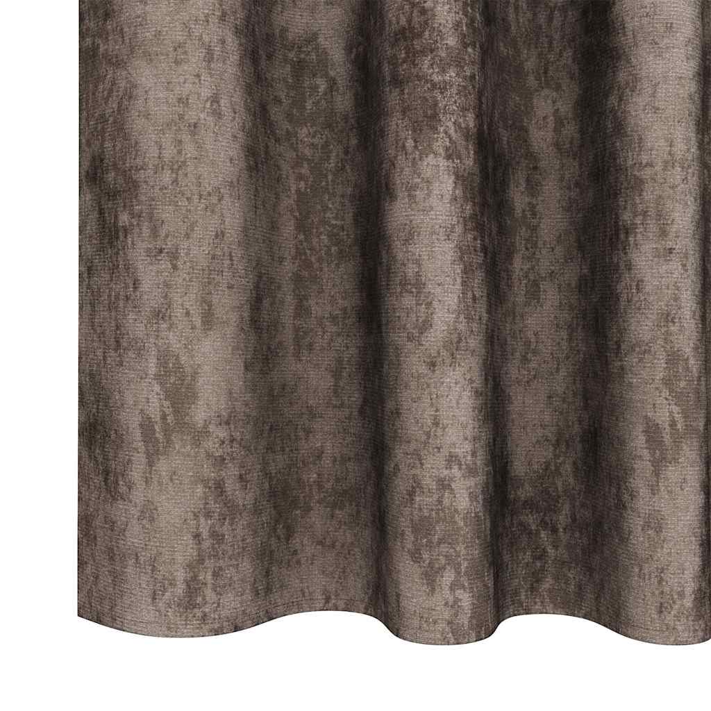 Curtain with Curtains 2 pcs Cappuccino 245 x 140 cm Velvet