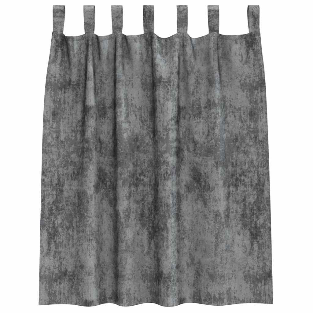 Curtain with Curtains 2 pcs Grey 140 x 140 cm Velvet