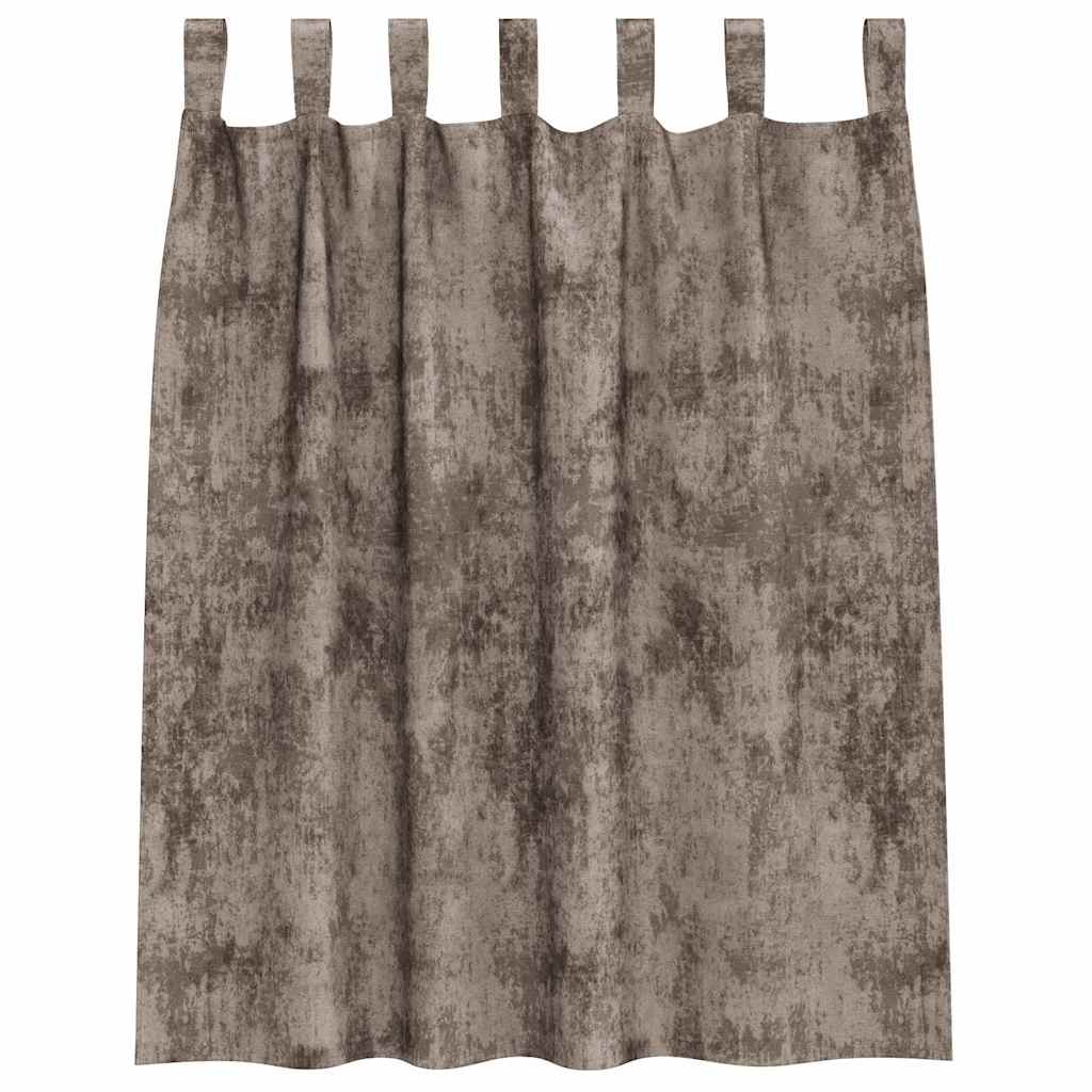 Curtain with Curtains 2 pcs Cappuccino 140 x 140 cm Velvet