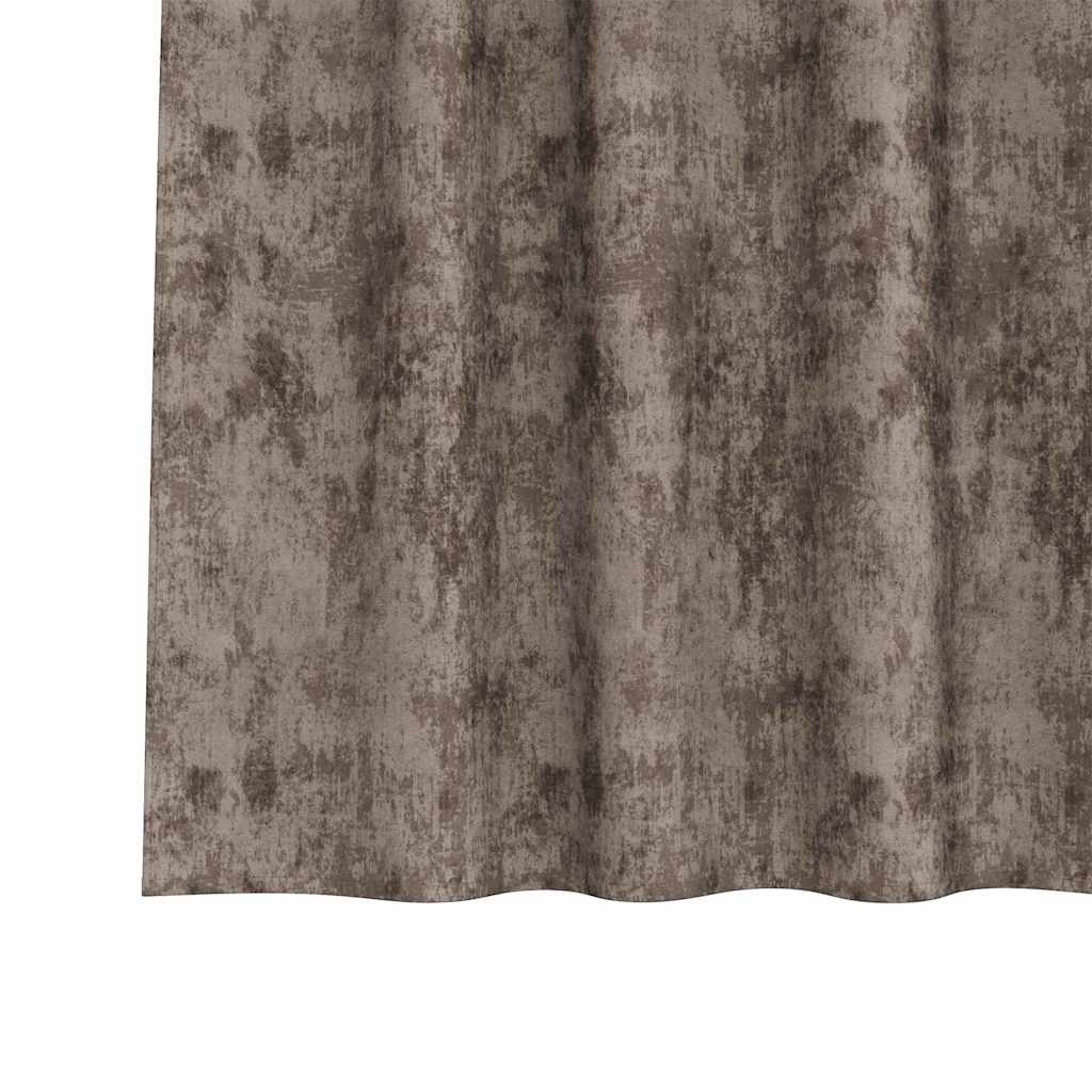 Curtain with Curtains 2 pcs Cappuccino 225 x 140 cm Velvet