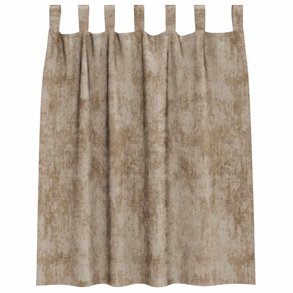 Curtain with Curtains 2 pcs Champagne 140 x 140 cm Velvet