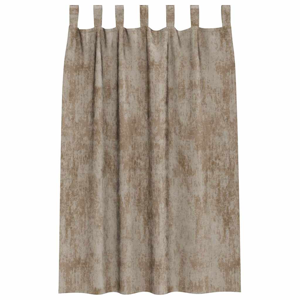 Curtain with Curtains 2 pcs Champagne 175 x 140 cm Velvet