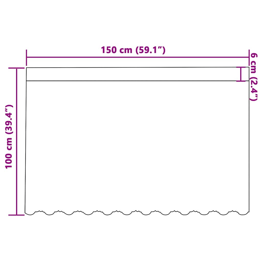 Lace Curtain with Curtains White 150x100cm Polyester