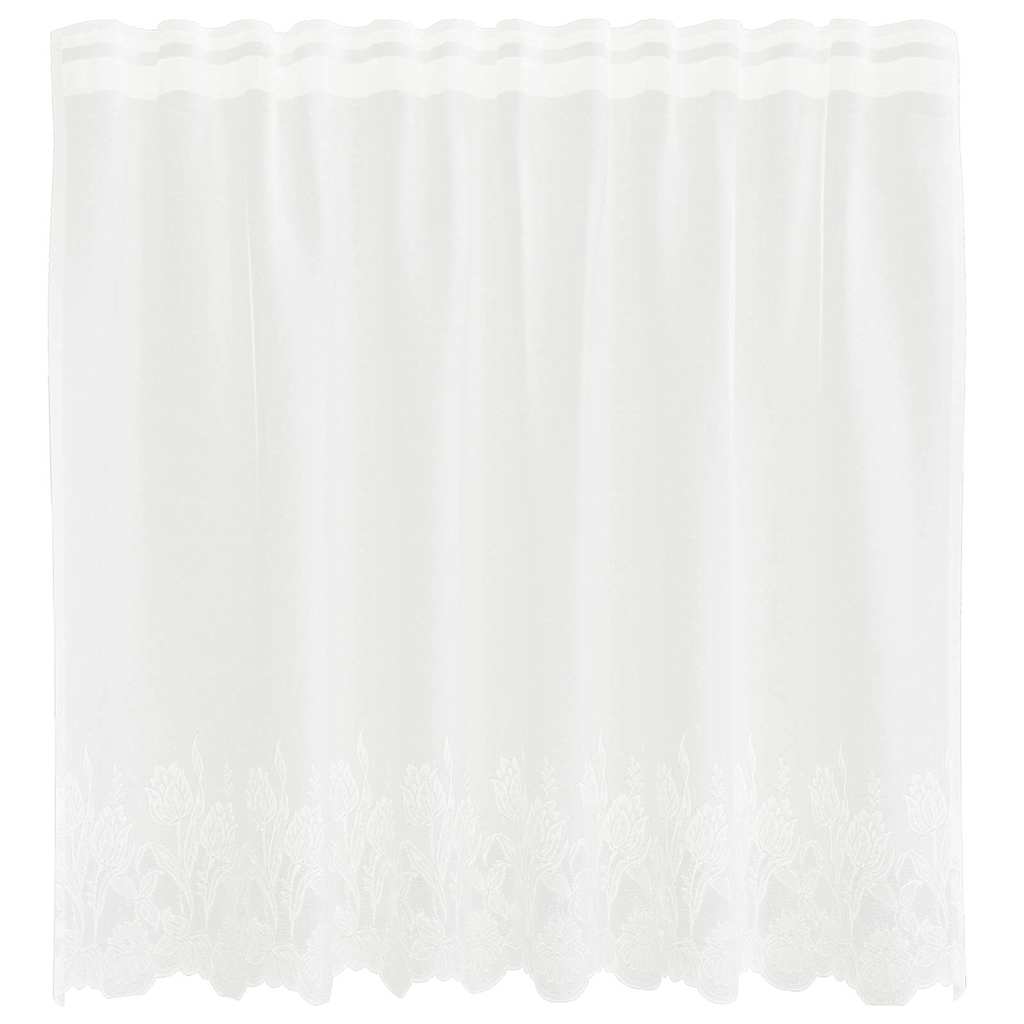 Lace Curtain with Curtains White 150x120cm Polyester