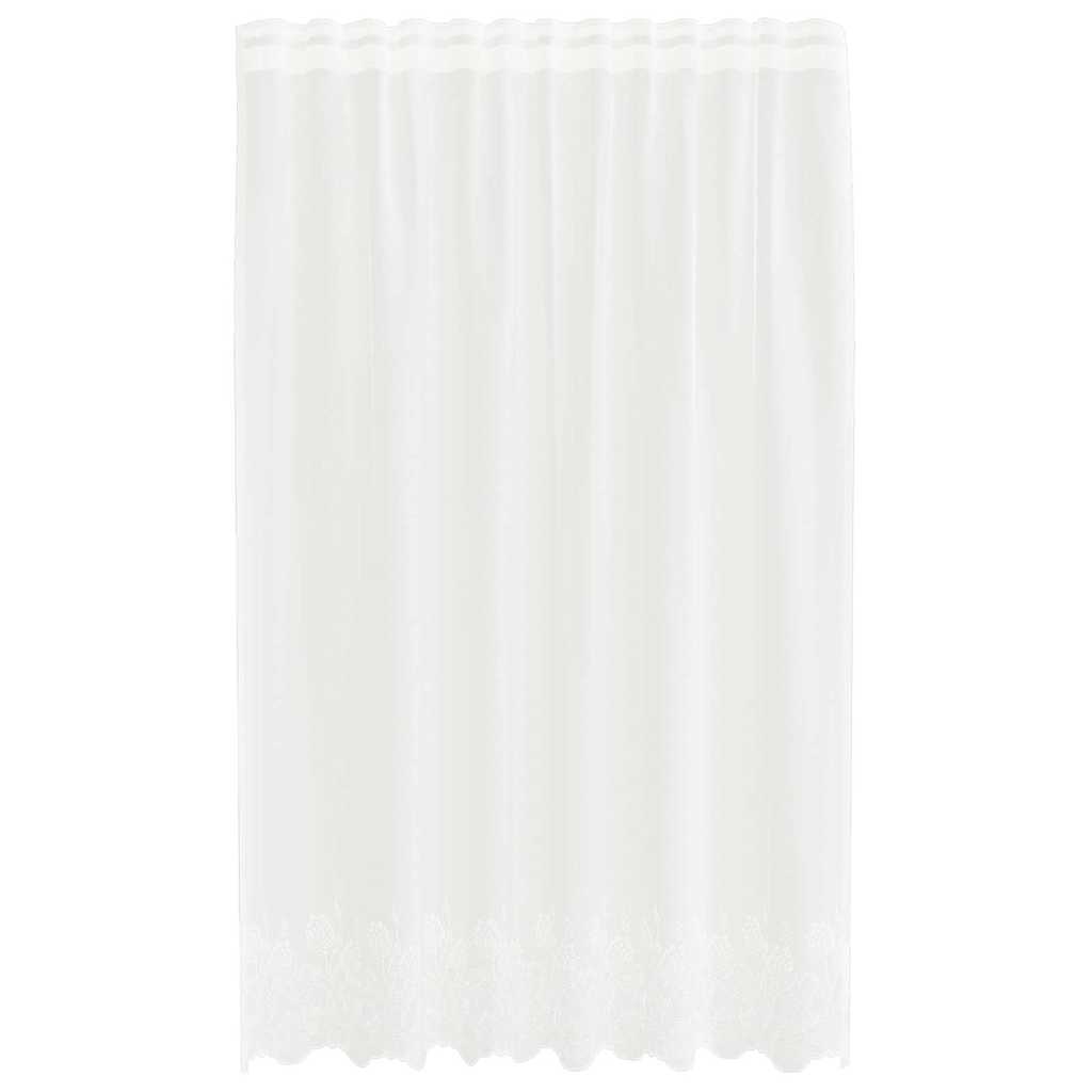 Lace Curtain with Curtains White 150x220cm Polyester