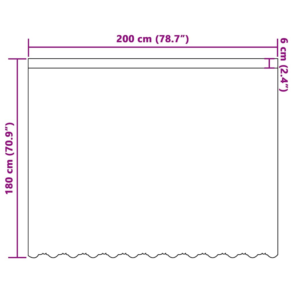 Lace Curtain with Curtains White 200x180cm Polyester