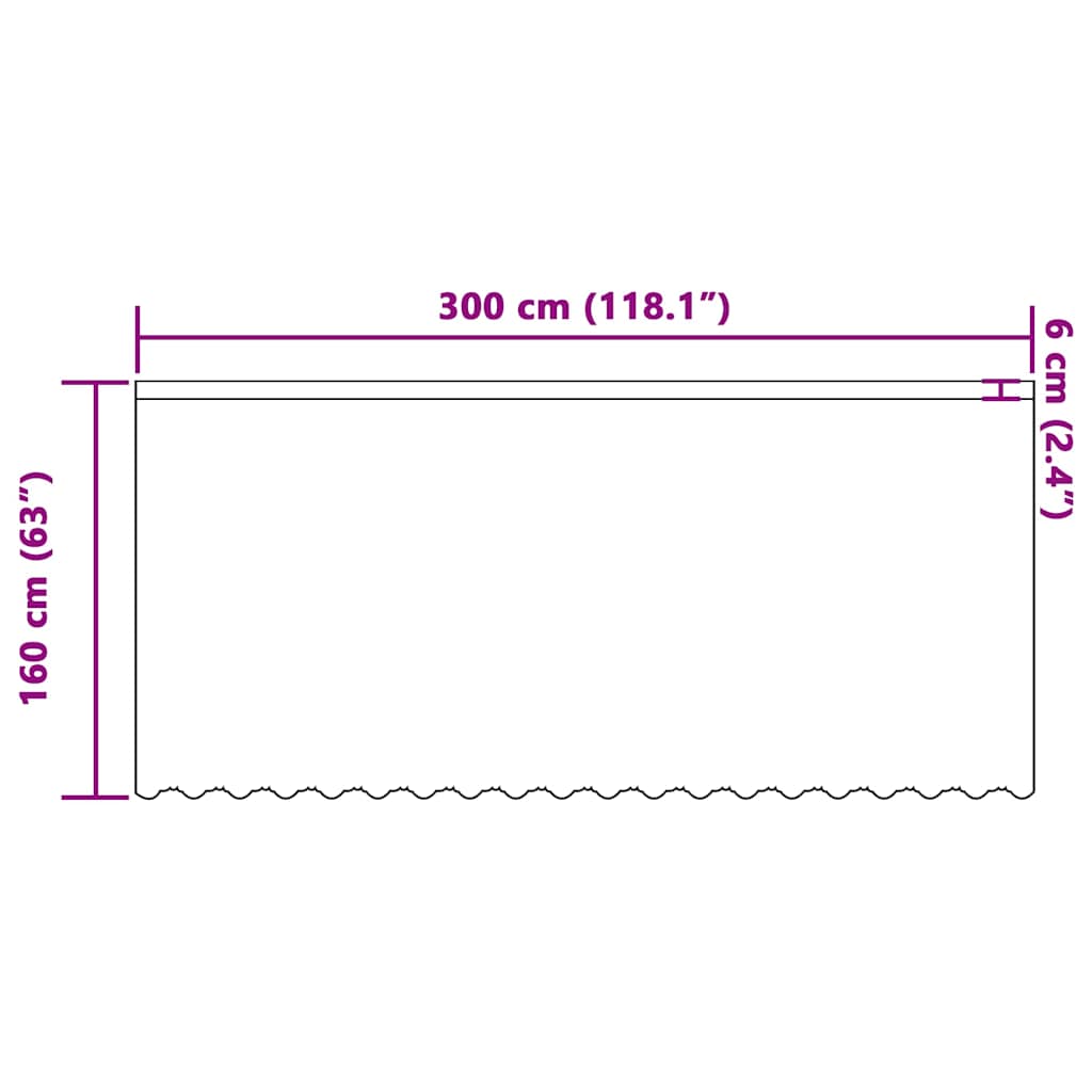 Lace Curtain with Curtains White 300x160cm Polyester