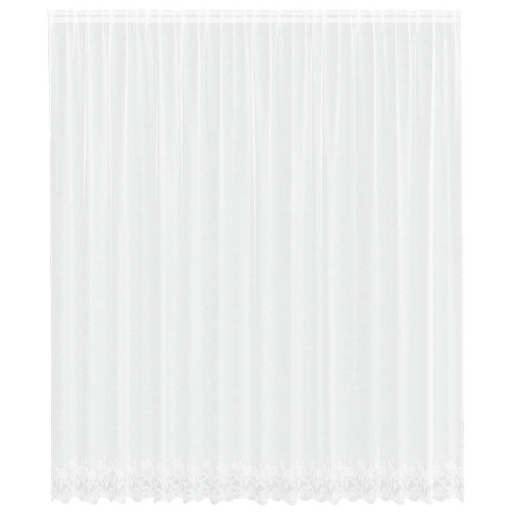 Lace Curtain with Curtains White 400x280cm Polyester
