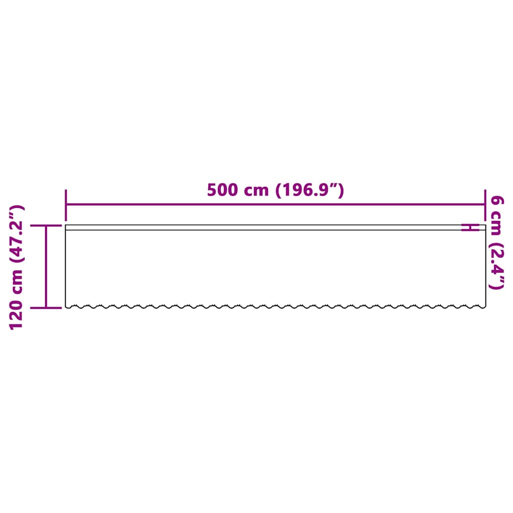 Lace Curtain with Curtains White 500x120cm Polyester