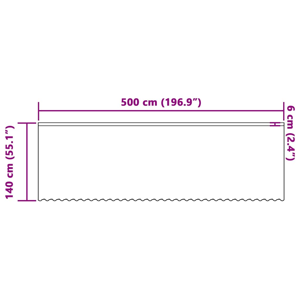 Lace Curtain with Curtains White 500x140cm Polyester