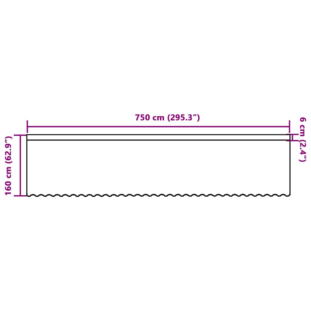 Lace Curtain with Curtains White 750x160cm Polyester