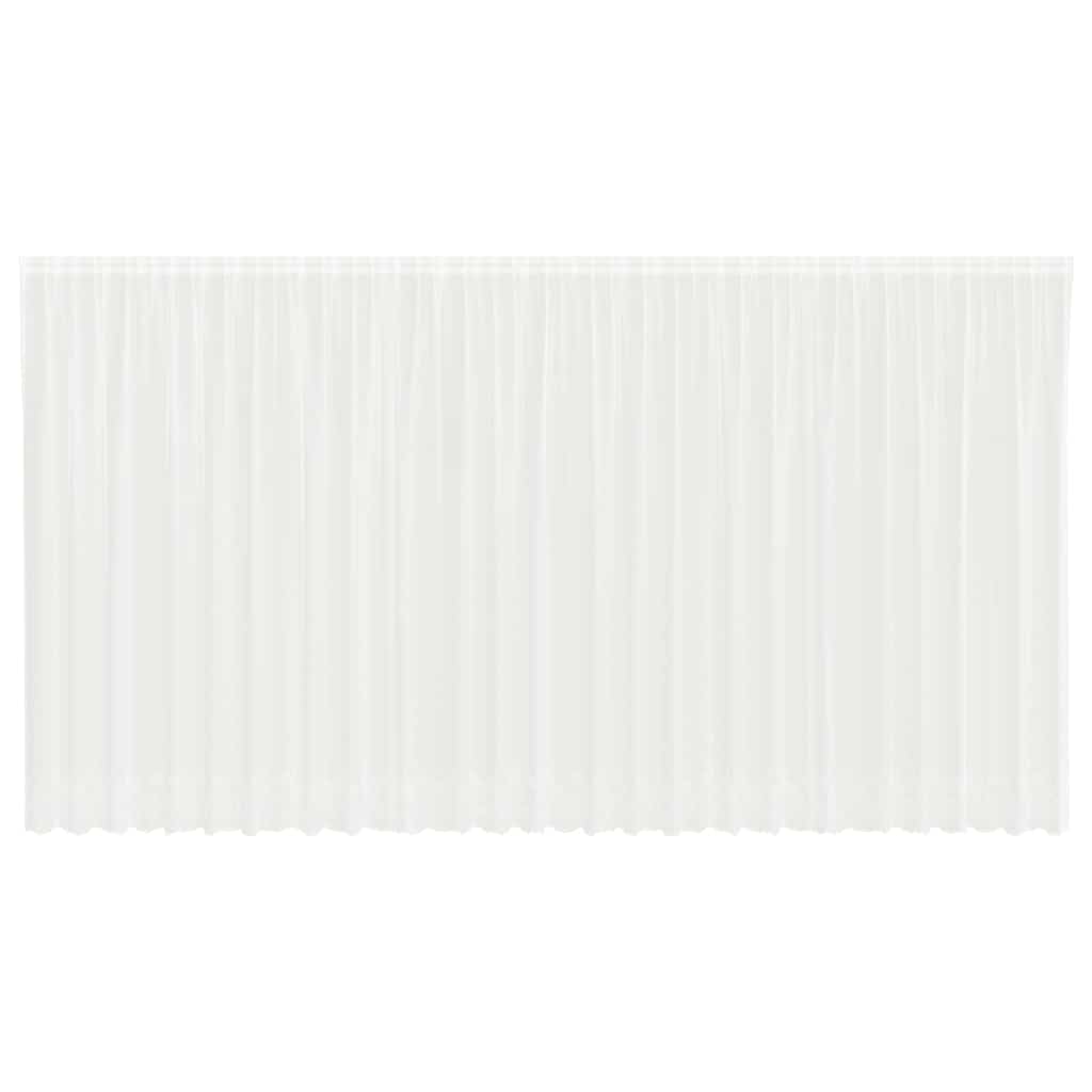 Lace Curtain with Curtains White 750x200cm Polyester