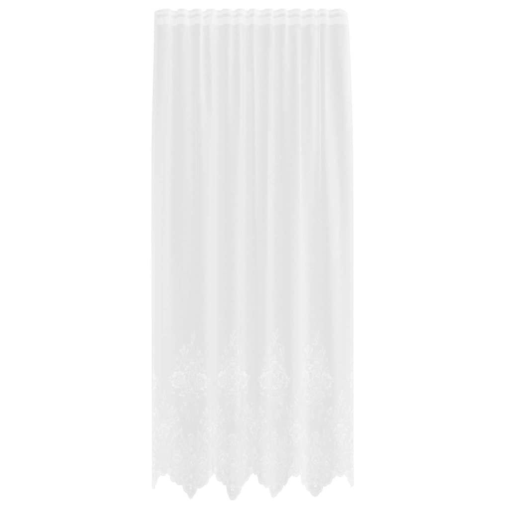Lace Curtain with Curtains White 150x240cm Polyester