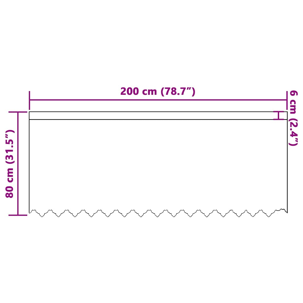 Lace Curtain with Curtains White 200x80cm Polyester