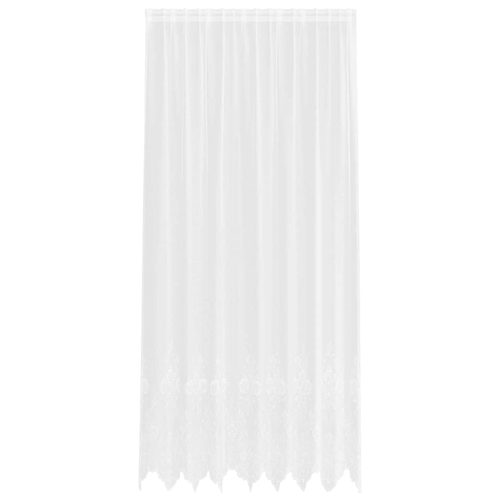 Lace Curtain with Curtains White 200x280cm Polyester