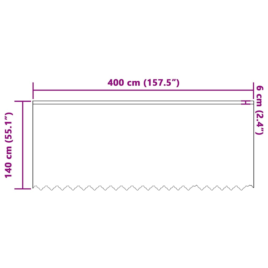 Lace Curtain with Curtains White 400x140cm Polyester