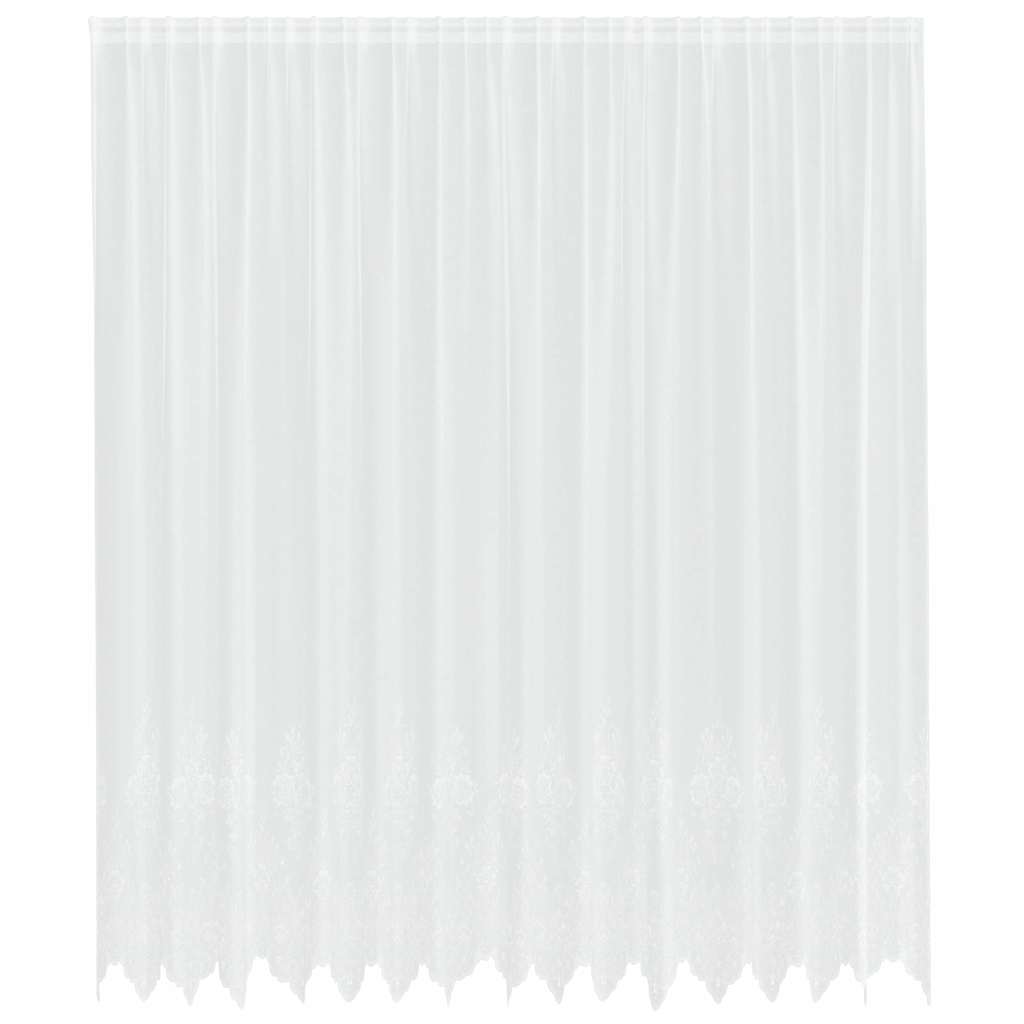 Lace Curtain with Curtains White 400x260cm Polyester