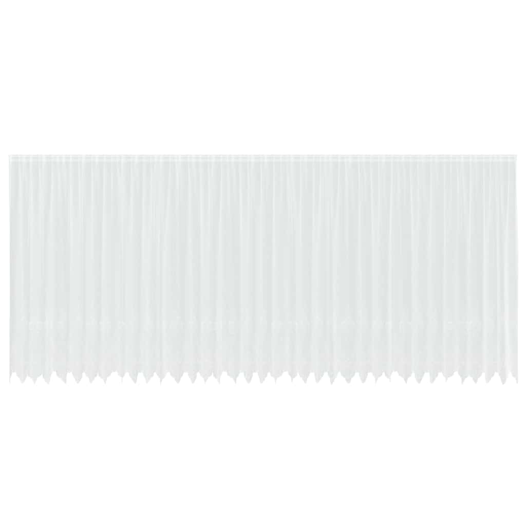 Lace Curtain with Curtains White 900x245cm Polyester