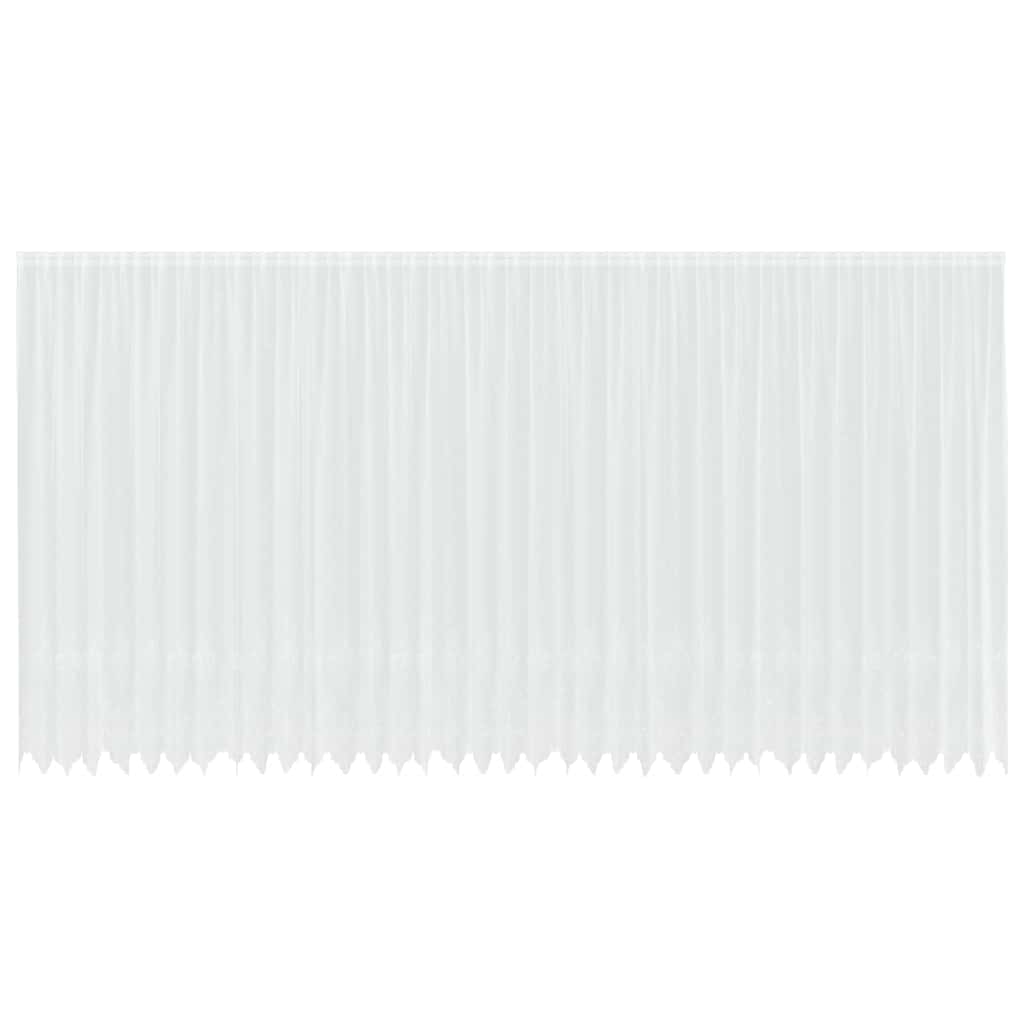 Lace Curtain with Curtains White 900x300cm Polyester