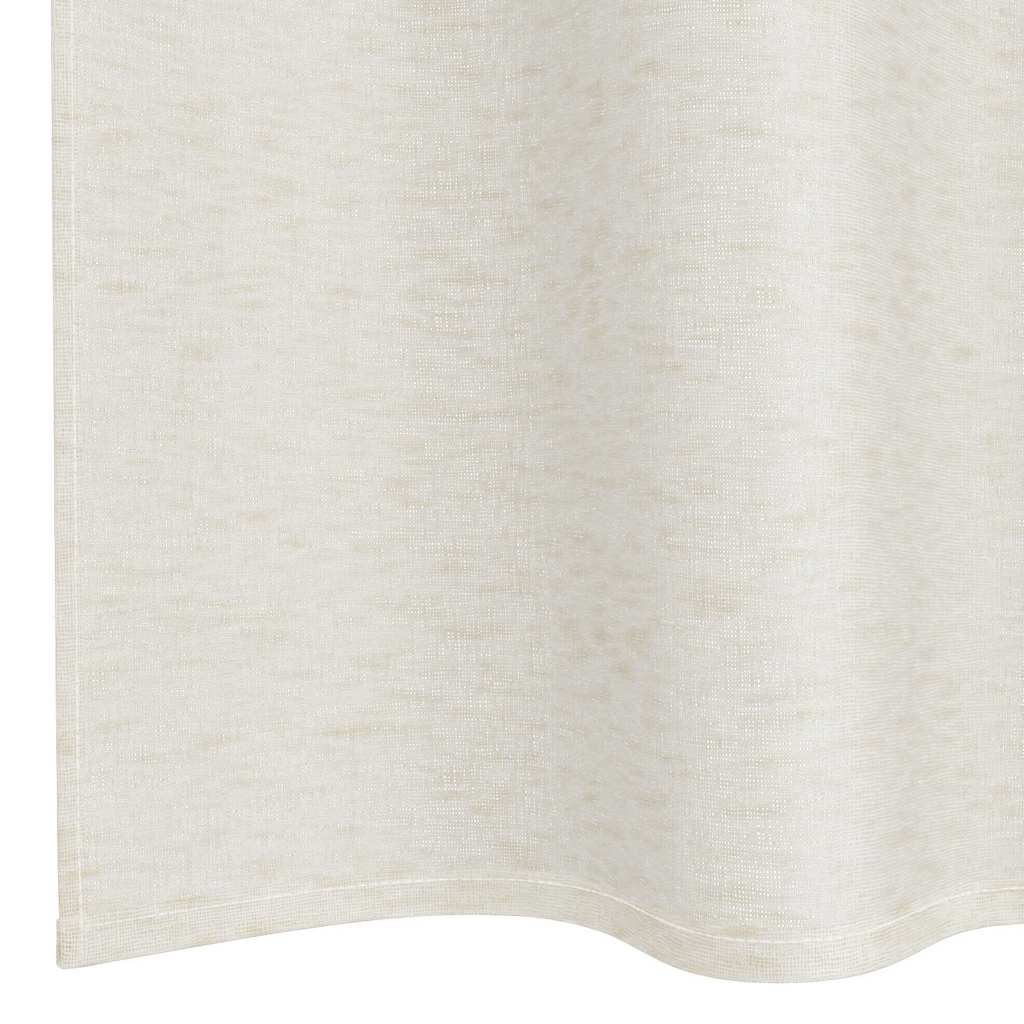 Voile Curtain with Curtains 2 pcs Cream 140x175cm Polyester