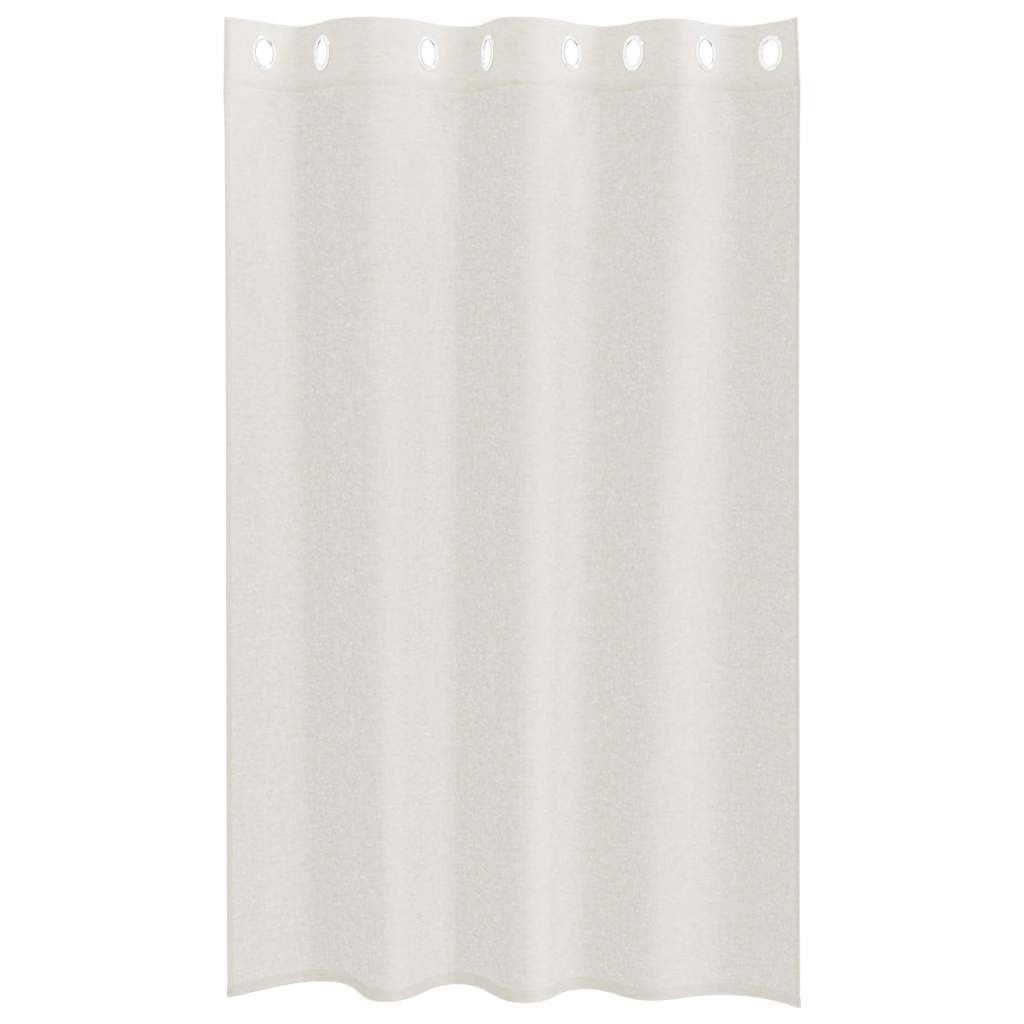 Voile Curtain with Curtains 2 pcs Cream 140x175cm Polyester