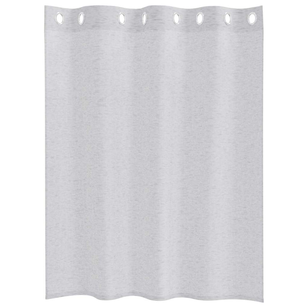 Voile Curtain 2 pcs Light grey 140x140cm Polyester
